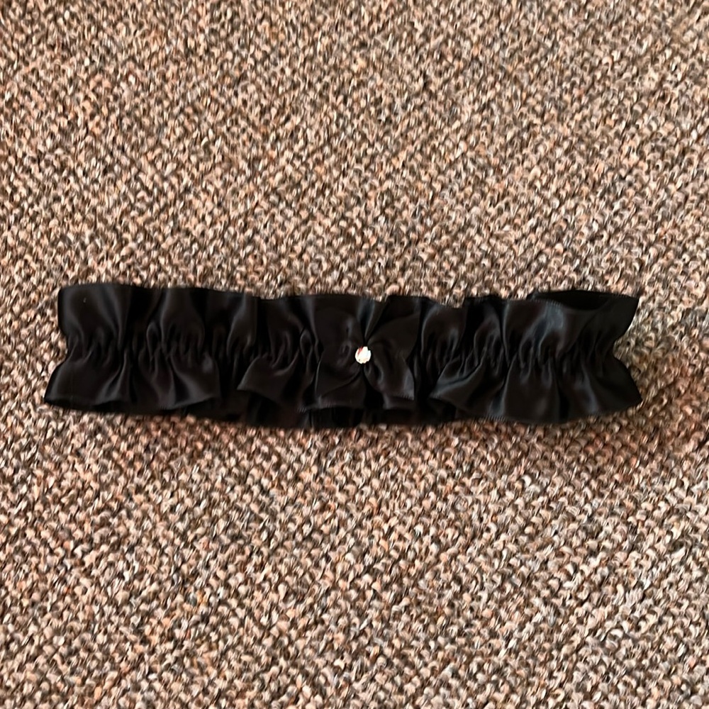 Vintage Silk and Satin black garter